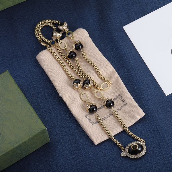 snake bone chain design necklaces black enamel micro inlays double letter sweater chain long necklace women rhinestone pendants with gift bo, Silver
snake bone chain design necklaces black enamel micro inlays double letter sweater chain long necklace women rhinestone pendants with gift bo, Silver