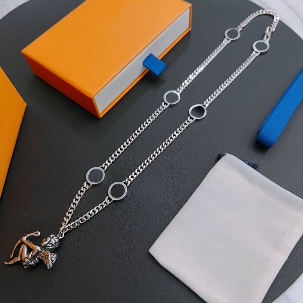 20 luxury designer necklace luis pendant vuttonity necklace designer stainless steel plated artificial leather letters women's wedding, Silver
20 luxury designer necklace luis pendant vuttonity necklace designer stainless steel plated artificial leather letters women's wedding, Silver