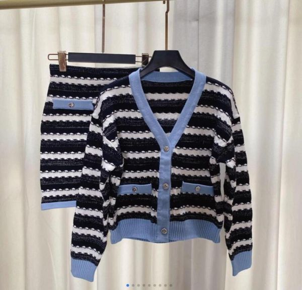 22 women039s two piece dress knitted vneck cardigan coat skirt suit color gold thread thick pink light blue 91313676898004356, White
22 women039s two piece dress knitted vneck cardigan coat skirt suit color gold thread thick pink light blue 91313676898004356, White