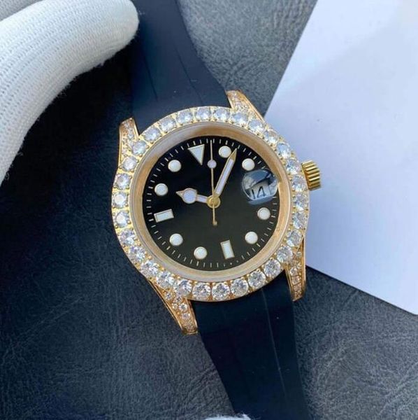 41mm men's automatic mechanical watch mens diamond watches rubber watchband men stainless steel folding buckle sport waterproof busines, Slivery;brown
41mm men's automatic mechanical watch mens diamond watches rubber watchband men stainless steel folding buckle sport waterproof busines, Slivery;brown