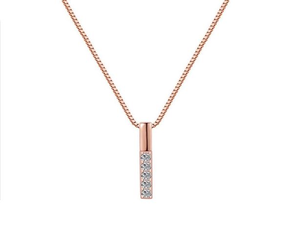 luxury word zircon clavicle chain female simple temperament necklace women personality rectangular pendant japanese and korean stu6674788, Silver