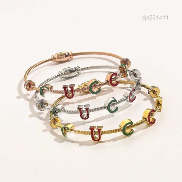 fashion style bracelets crystal bangle luxury designer letter plated stainless steel wedding lovers gift bangles 3colors rf5q, Golden;silver
fashion style bracelets crystal bangle luxury designer letter plated stainless steel wedding lovers gift bangles 3colors rf5q, Golden;silver