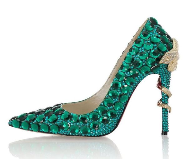 gorgeous green color bridal wedding shoes handmade rhinestone pointed toe stiletto heel prom pumps 11cm heels size 417741616, Black
gorgeous green color bridal wedding shoes handmade rhinestone pointed toe stiletto heel prom pumps 11cm heels size 417741616, Black