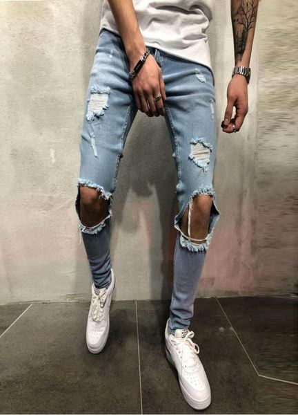 mens cool designer brand blue jeans skinny ripped destroyed stretch slim fit hop hop pants with holes for men2005842
mens cool designer brand blue jeans skinny ripped destroyed stretch slim fit hop hop pants with holes for men2005842