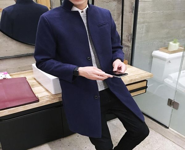 whole 2017 mens fashion boutique wool pure color business standing collar woolen dust coats male quality slim leisure trenc8638265, Black
whole 2017 mens fashion boutique wool pure color business standing collar woolen dust coats male quality slim leisure trenc8638265, Black