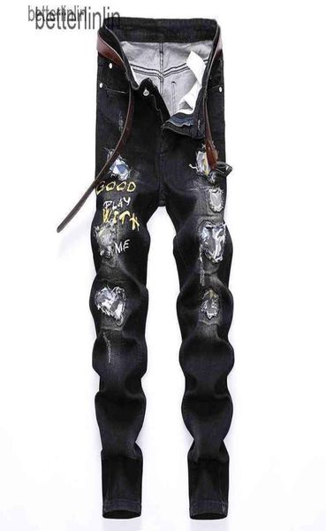 spring and autumn new men039s rock revival mens designer jeans designs for men hole patch men039s small straight slim trend 6997519, Blue
spring and autumn new men039s rock revival mens designer jeans designs for men hole patch men039s small straight slim trend 6997519, Blue