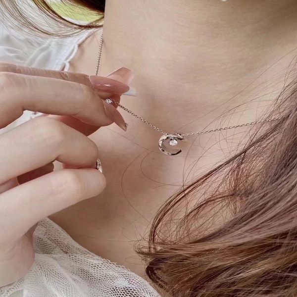 women's luxury brand designer pendant necklace minimalist 18k gold plated sweater newklace wedding party jewellry accessories, Silver
women's luxury brand designer pendant necklace minimalist 18k gold plated sweater newklace wedding party jewellry accessories, Silver