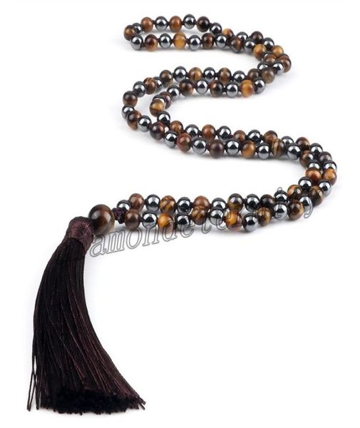natural stone necklace for women men tiger eye hematite 108 beads mala necklaces handmade tassel yoga jewelry gift4285580, Silver
natural stone necklace for women men tiger eye hematite 108 beads mala necklaces handmade tassel yoga jewelry gift4285580, Silver
