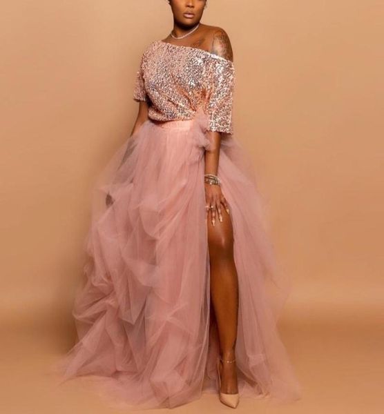 skirts 2 pieces prom gown hi slit puffy tulle tutu sequins formal drs ruffled shirt maxi skirt set custom made3274544, Black
skirts 2 pieces prom gown hi slit puffy tulle tutu sequins formal drs ruffled shirt maxi skirt set custom made3274544, Black