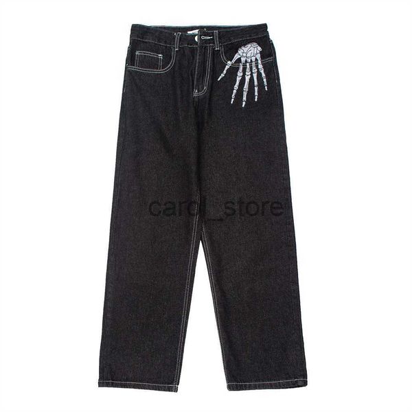 men's jeans 2021 dark streetwear skeleton embroidery punk black men hip hop jeans pants straight casual wide denim trousers pantalons c, Blue
men's jeans 2021 dark streetwear skeleton embroidery punk black men hip hop jeans pants straight casual wide denim trousers pantalons c, Blue