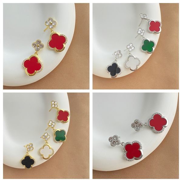 fashion vintage 4/four leaf clover desinger earrings silver 18k gold plated for women titanium steel wedding earring jewelry, Golden;silver
fashion vintage 4/four leaf clover desinger earrings silver 18k gold plated for women titanium steel wedding earring jewelry, Golden;silver