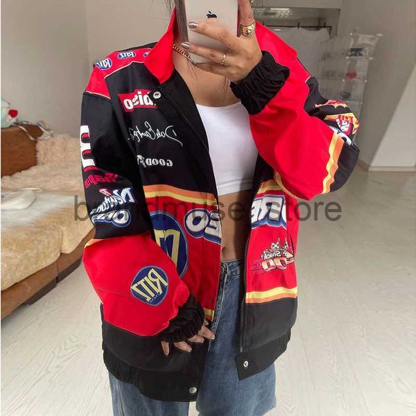 women's jackets print bomber jacket women long sleeve zipper outerwear spring and autumn streetwear racing uniform moto jackets casaco, Black;brown
women's jackets print bomber jacket women long sleeve zipper outerwear spring and autumn streetwear racing uniform moto jackets casaco, Black;brown