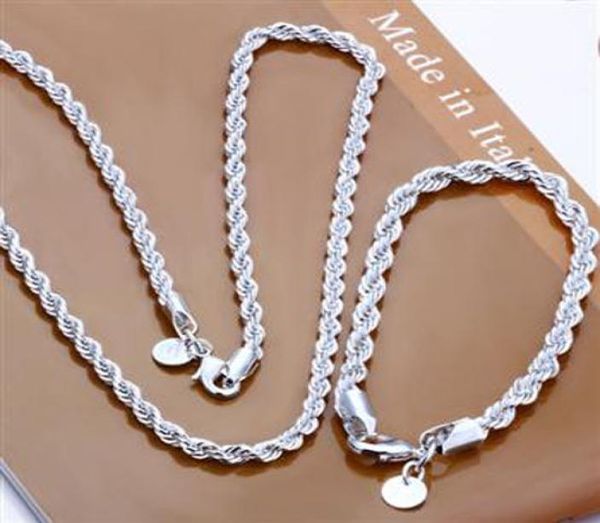 fashion 925 sterling silver set solid rope chain 4mm men women bracelet necklace 16quot24inch jewelry link italy xmas new s0511379870
fashion 925 sterling silver set solid rope chain 4mm men women bracelet necklace 16quot24inch jewelry link italy xmas new s0511379870