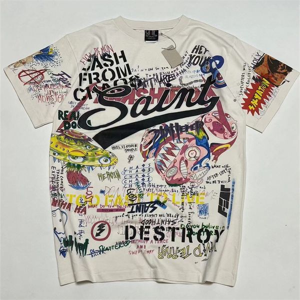 graffiti print vintage t-shirt men women 1 quality round neck washed t shirt tee, Black;brown
graffiti print vintage t-shirt men women 1 quality round neck washed t shirt tee, Black;brown