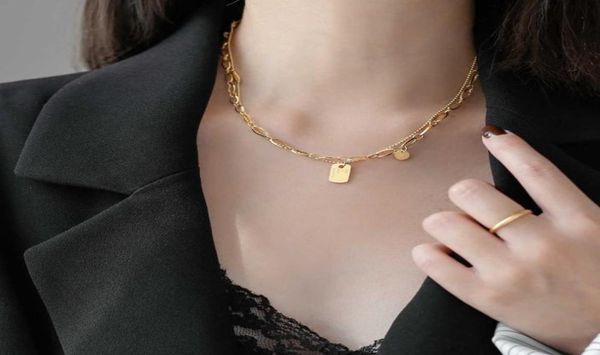 2021 new 18k gold pentdouble layer winding square brand portrait necklace for women4057746, Silver
2021 new 18k gold pentdouble layer winding square brand portrait necklace for women4057746, Silver