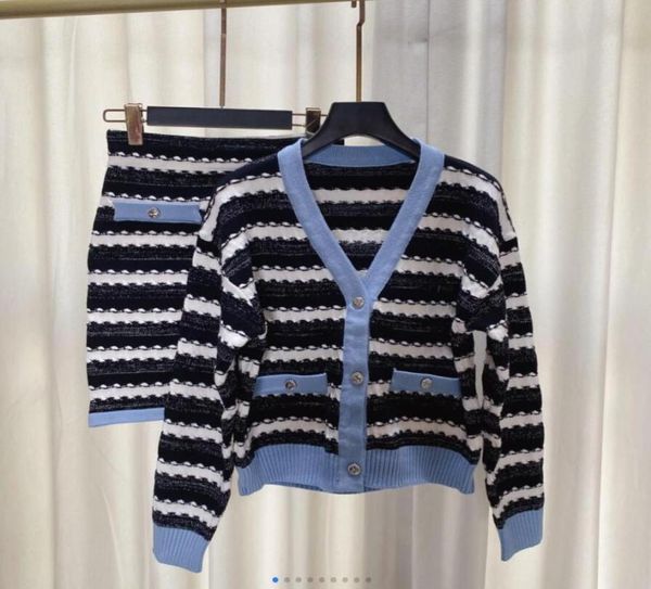 22 women039s two piece dress knitted vneck cardigan coat skirt suit color gold thread thick pink light blue 91313676891914671, White
22 women039s two piece dress knitted vneck cardigan coat skirt suit color gold thread thick pink light blue 91313676891914671, White