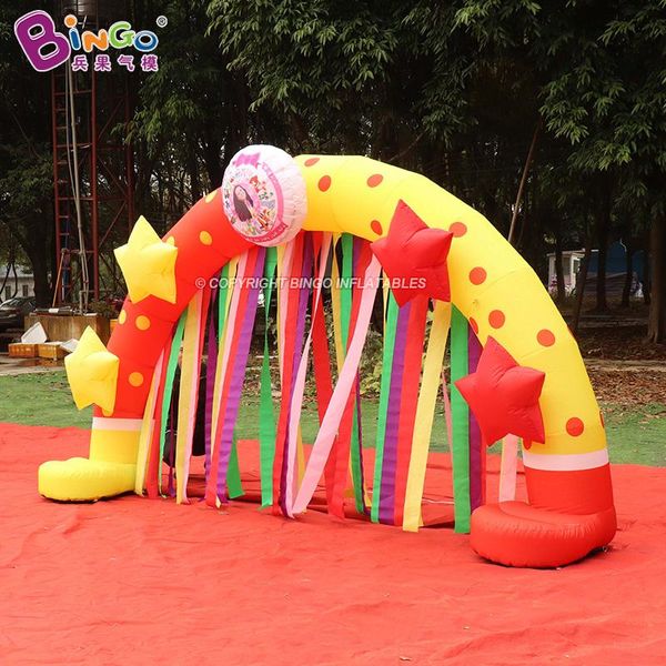 Image of wholesale Customized star arches Advertising Inflatables with curtain 4x0.8x2.2m inflatable cartoon archway air blown arched door for outdoor event