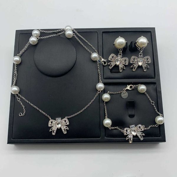 miao's / miu's personalized bowknot pearl bracelet necklace fairy girl's temperament fashion versatile earring girl, Silver
miao's / miu's personalized bowknot pearl bracelet necklace fairy girl's temperament fashion versatile earring girl, Silver