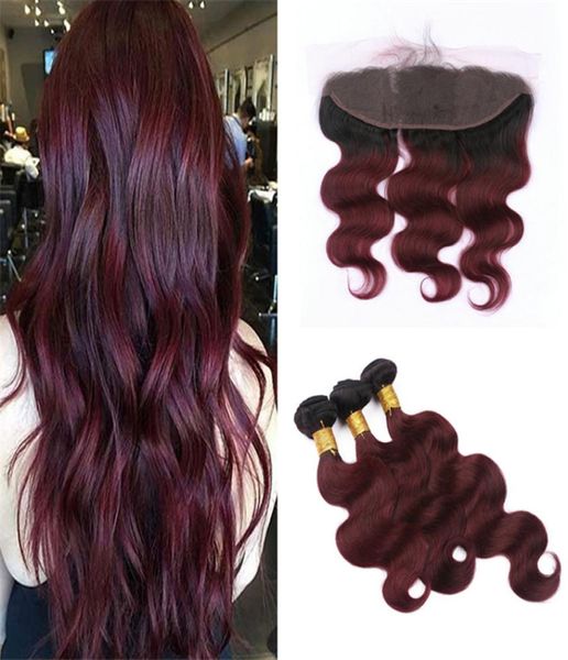 two tone 1b 99j body wave hair weaves with lace frontal ear to ear closure with bundles 1b burgundy ombre hair with frontal8302365, Black;brown
two tone 1b 99j body wave hair weaves with lace frontal ear to ear closure with bundles 1b burgundy ombre hair with frontal8302365, Black;brown