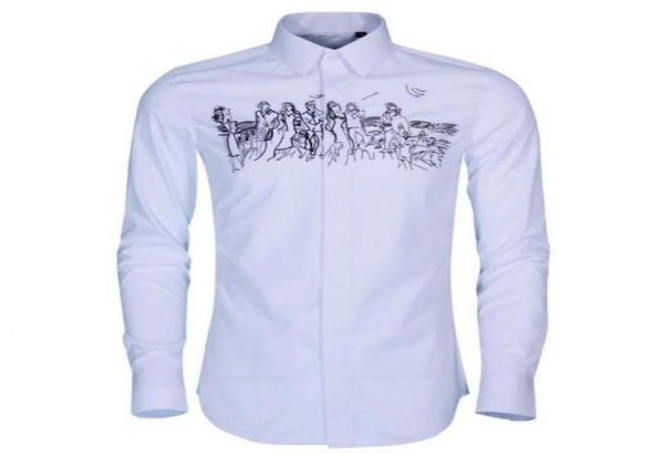 men039s casual shirts luxury chest embroidered men shirt fashion solid color long sleeve mens dress plus size 4xl slim fit man9159517, White;black
men039s casual shirts luxury chest embroidered men shirt fashion solid color long sleeve mens dress plus size 4xl slim fit man9159517, White;black