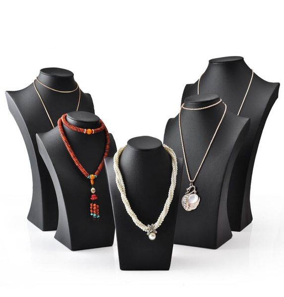 black pu leather necklace bust tall jewelry display stand neck form for jewellery window shelf exhibition counter stand2736384
black pu leather necklace bust tall jewelry display stand neck form for jewellery window shelf exhibition counter stand2736384