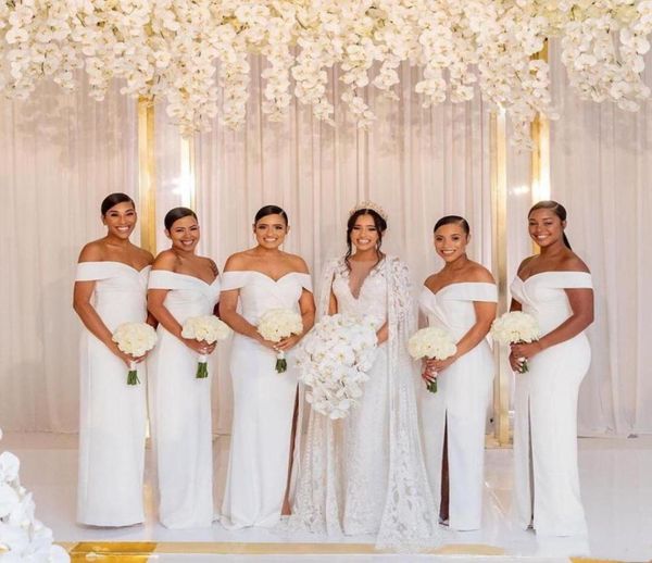 2021 plus size bridesmaid dresses white column split front off the shoulder maid of honor dress floor length satin long prom7310907, White;pink
2021 plus size bridesmaid dresses white column split front off the shoulder maid of honor dress floor length satin long prom7310907, White;pink