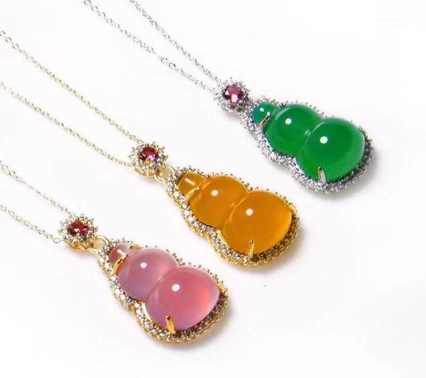 chains emperor green gourd jade pendant female agate silver inlaid clavicle chain necklace5957829
chains emperor green gourd jade pendant female agate silver inlaid clavicle chain necklace5957829