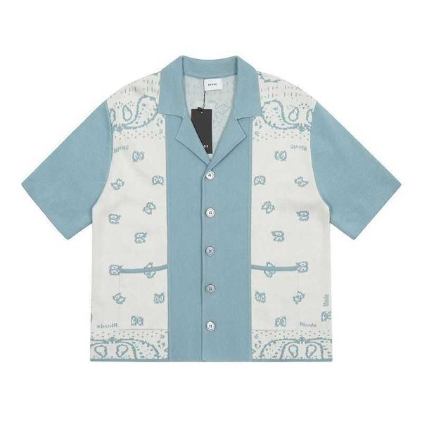 23 new rhude cashew flower knitted jacquard loose small high street men's and women's trendy polo short sleeve shirts ins, White;black
23 new rhude cashew flower knitted jacquard loose small high street men's and women's trendy polo short sleeve shirts ins, White;black