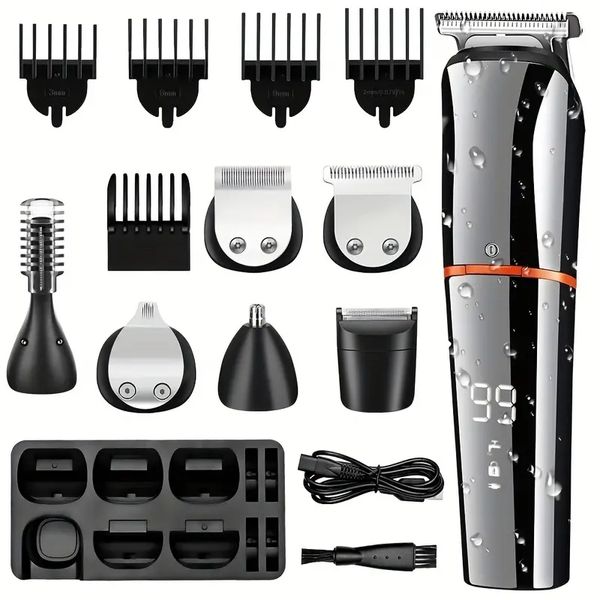 6-in-1 hair clippers multifunctional beard facial body hair clipper with lcd display electric hair grooming kit for men
6-in-1 hair clippers multifunctional beard facial body hair clipper with lcd display electric hair grooming kit for men