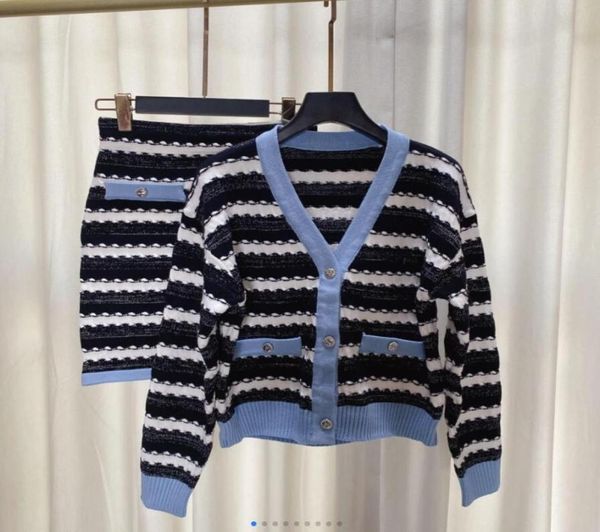 22 women039s two piece dress knitted vneck cardigan coat skirt suit color gold thread thick pink light blue 91313676899544630, White
22 women039s two piece dress knitted vneck cardigan coat skirt suit color gold thread thick pink light blue 91313676899544630, White
