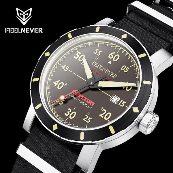 feelnever wristwatches 2023 professional outdoor sports 8215 men automatic mechanical watches sapphire 50bar diving nylon strap reloj hombre, Slivery;black
feelnever wristwatches 2023 professional outdoor sports 8215 men automatic mechanical watches sapphire 50bar diving nylon strap reloj hombre, Slivery;black