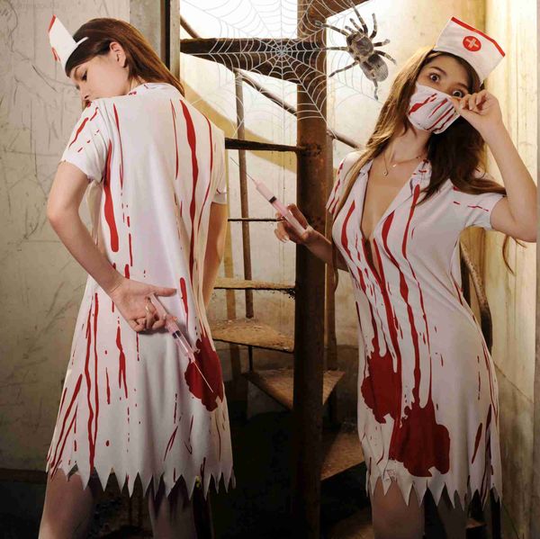 theme costume 2022 halloween new bloody female nurse cosplay come for women horror zombie carnival party tight irregular mini dress l230804, Black;red
theme costume 2022 halloween new bloody female nurse cosplay come for women horror zombie carnival party tight irregular mini dress l230804, Black;red