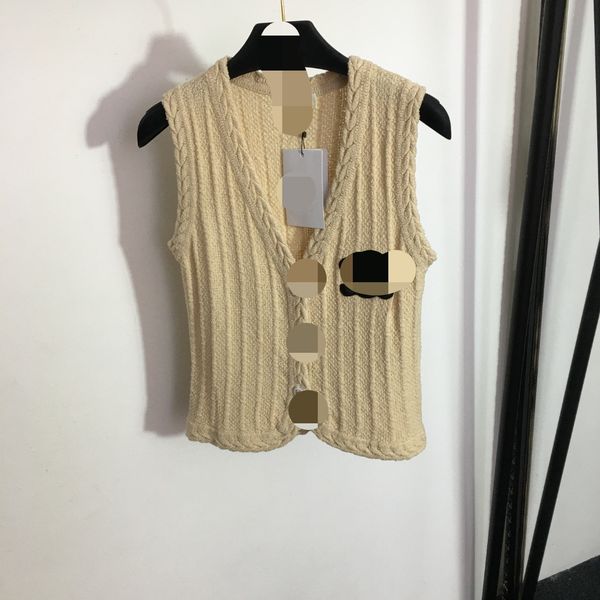 801 2023 autumn brand same style sweater coat sleeveless v neck cardigan fashion womens clothes womens 20236203, White;black
801 2023 autumn brand same style sweater coat sleeveless v neck cardigan fashion womens clothes womens 20236203, White;black