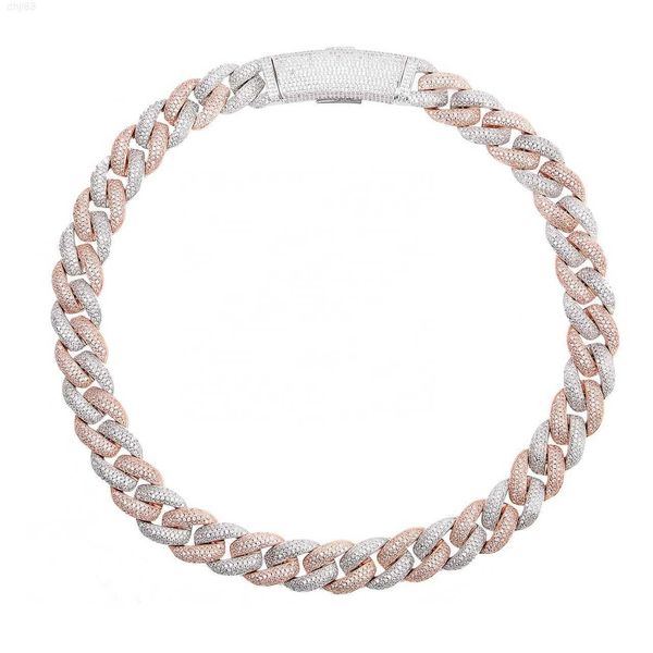 iced 20mm rose white gold two tone miami moissanite diamond cuban link chain jewelry, Silver
iced 20mm rose white gold two tone miami moissanite diamond cuban link chain jewelry, Silver