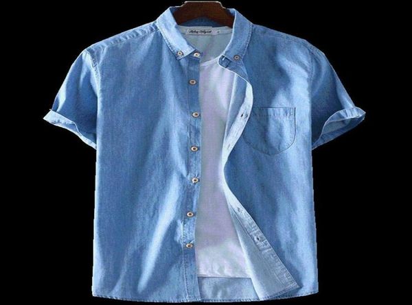 men039s casual shirts 100 cotton summer slim denim shortsleeved shirt classic brand trendy fashion highquality blue light78550608093922, White;black
men039s casual shirts 100 cotton summer slim denim shortsleeved shirt classic brand trendy fashion highquality blue light78550608093922, White;black
