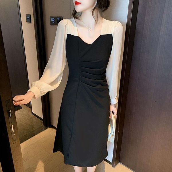 title spring and summer style hepburn sweet salty french balloon puff sleeve dress female fairy, Black;gray
title spring and summer style hepburn sweet salty french balloon puff sleeve dress female fairy, Black;gray
