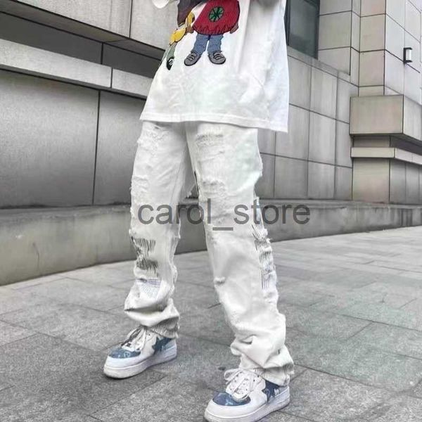 men's jeans vandalism knife cut hole jeans mens high street ripped jeans men and women fashion loose straight hip hop motorcycle trouse, Blue
men's jeans vandalism knife cut hole jeans mens high street ripped jeans men and women fashion loose straight hip hop motorcycle trouse, Blue