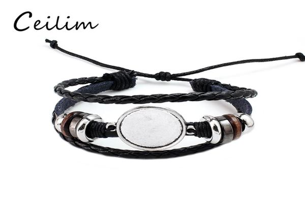 fashion jewelry diy multi layer leather bracelet bangle blank base fit 20mm round po glass cabochon setting bezel tray jewelry 5964260, Black
fashion jewelry diy multi layer leather bracelet bangle blank base fit 20mm round po glass cabochon setting bezel tray jewelry 5964260, Black