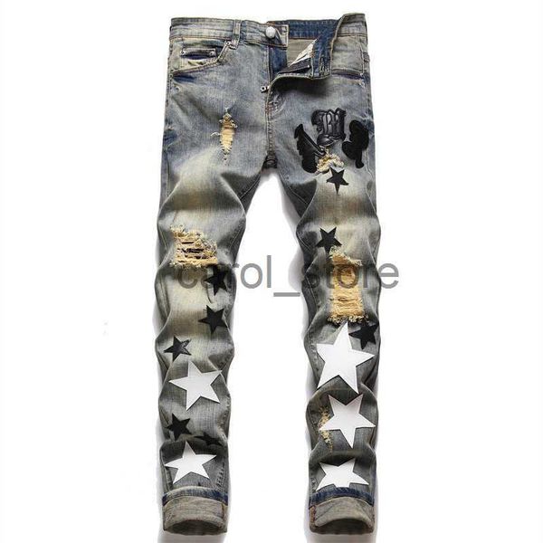 men's jeans ripped jeans stretch pencil pant streetwear elastic hip hop star pattern jean hole patch european fashion versatile men jea, Blue
men's jeans ripped jeans stretch pencil pant streetwear elastic hip hop star pattern jean hole patch european fashion versatile men jea, Blue