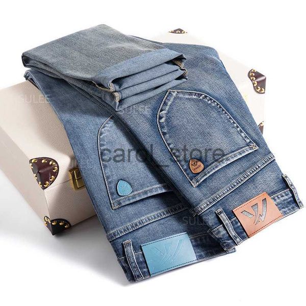 men's jeans autumn stretch denim jeans premium clothing nostalgic casual trousers new vintage midweight men's fit straight cotton, Blue
men's jeans autumn stretch denim jeans premium clothing nostalgic casual trousers new vintage midweight men's fit straight cotton, Blue