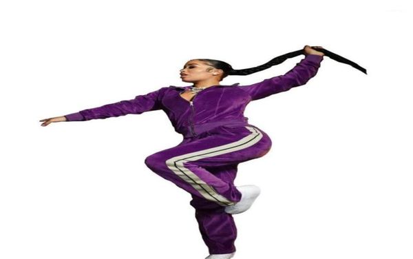 sreiped velour tracksuit women winter colthes patchwork acrivewear sporty long sleeve zipper sweatpants velvet two piece set189856629, Gray
sreiped velour tracksuit women winter colthes patchwork acrivewear sporty long sleeve zipper sweatpants velvet two piece set189856629, Gray