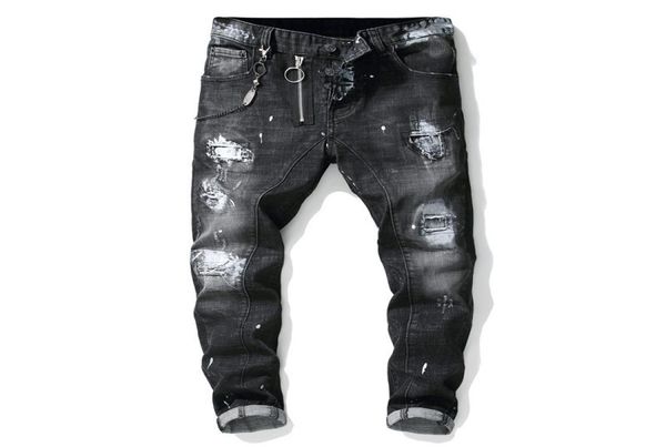 men039s hight street ripped painted jeans pants with holes streetwear distressed denim trousers black printed jeans3519611, Blue
men039s hight street ripped painted jeans pants with holes streetwear distressed denim trousers black printed jeans3519611, Blue
