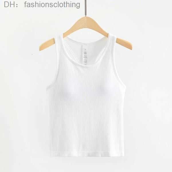 racerback yoga tank lulus women fiess sleeveless summer sports vest breathable cami shirts slim ribbed running gym crop built in bra 2 lulu, Black