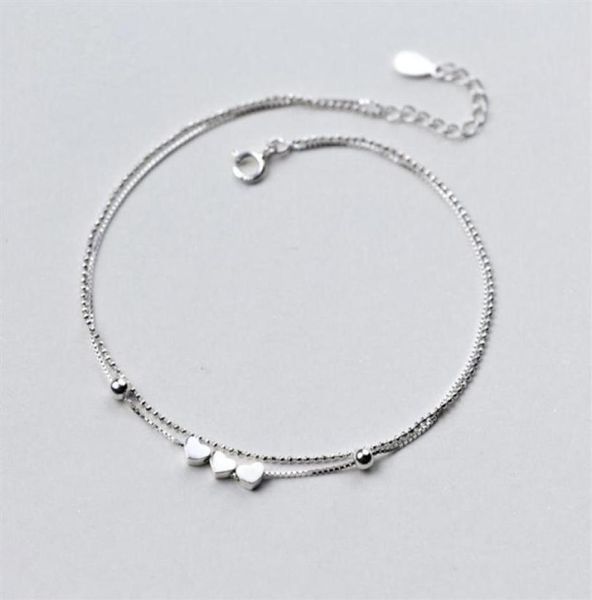 100 925 sterling silver anklets barefoot sandals double layer hearts beads ankle bracelets for women foot jewelry c19041101252r8031903, Red;blue
100 925 sterling silver anklets barefoot sandals double layer hearts beads ankle bracelets for women foot jewelry c19041101252r8031903, Red;blue