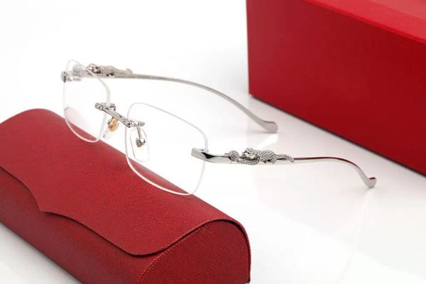 fashion silver sunglasses for women designer sunglasses men transparent lens leopard eyeglasses frameless eyewear european style goggle riml, White;black
fashion silver sunglasses for women designer sunglasses men transparent lens leopard eyeglasses frameless eyewear european style goggle riml, White;black