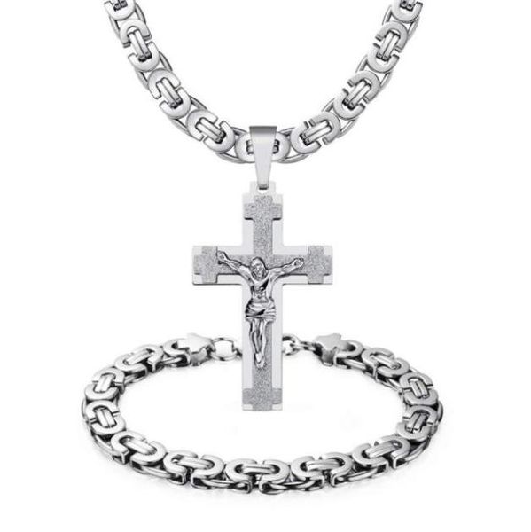 6mm necklace 22039039 24039039 chain silver gold jesus cross pendant bracelet set mens stainless steel jewelry26828951949
6mm necklace 22039039 24039039 chain silver gold jesus cross pendant bracelet set mens stainless steel jewelry26828951949
