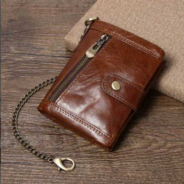wallet leather men with anti-theft chain genuine rfid bifold s multifunctional card holder minimalist purse zipper 221030, Red;black
wallet leather men with anti-theft chain genuine rfid bifold s multifunctional card holder minimalist purse zipper 221030, Red;black