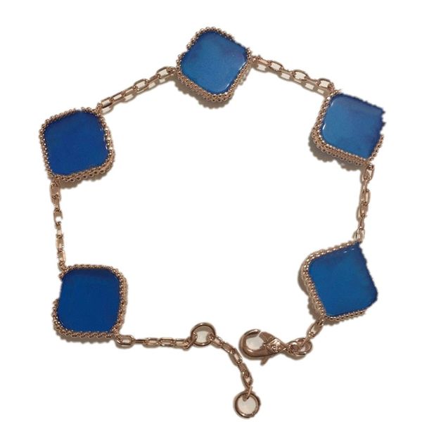 charms bracelets clover designer bracelet love classic 4/four leaf white red blue agate shell women mother 18k gold plated luxury wedding wo, Golden;silver
charms bracelets clover designer bracelet love classic 4/four leaf white red blue agate shell women mother 18k gold plated luxury wedding wo, Golden;silver