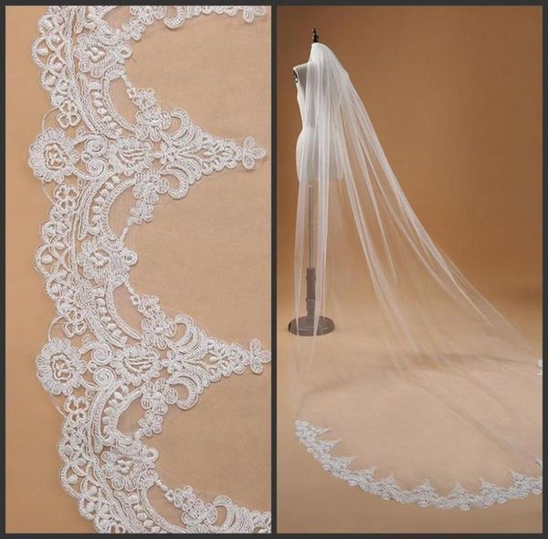 3m white ivory cathedral bridal veil wedding lace edge one layer36672215525710, Black
3m white ivory cathedral bridal veil wedding lace edge one layer36672215525710, Black