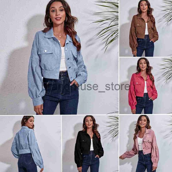 women's jackets lantern sleeve corduroy jacket short coat women's loose long sleeve fall/winter coats and jackets women womens an, Black;brown
women's jackets lantern sleeve corduroy jacket short coat women's loose long sleeve fall/winter coats and jackets women womens an, Black;brown